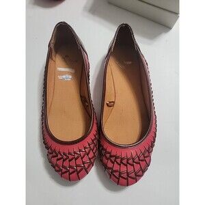 Report Tan Cutout Loafers Ballet Flats Round Toe With Bow Size 9.5